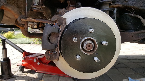 Installing new rear brake rotors